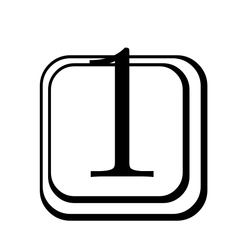 1⃣ Emoji Domain black and white Symbola rendering