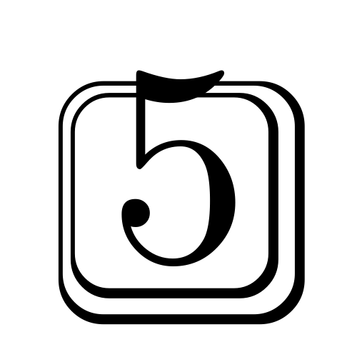 5⃣ Emoji Domain black and white Symbola rendering