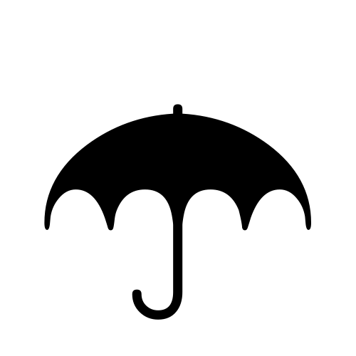☂ Emoji Domain black and white Symbola rendering