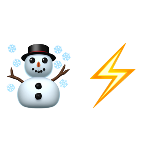 ☃⚡ Emoji Domain iOS rendering