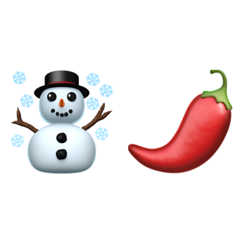 ☃🌶 Emoji Domain iOS rendering