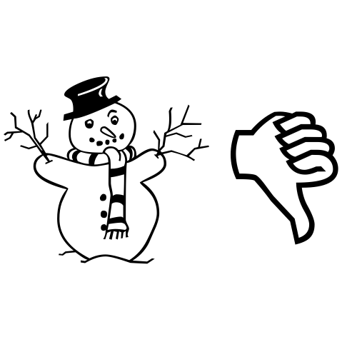 ☃👎 Emoji Domain black and white Symbola rendering
