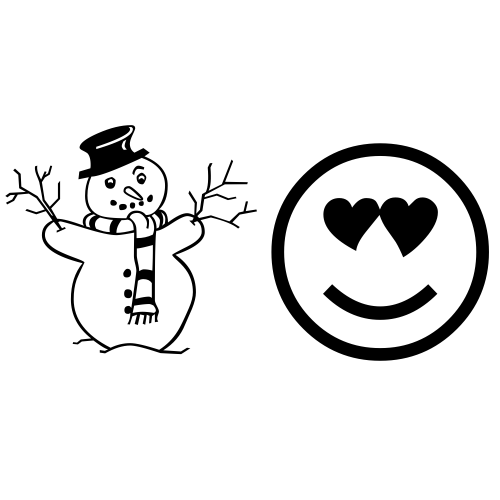 ☃😍 Emoji Domain black and white Symbola rendering