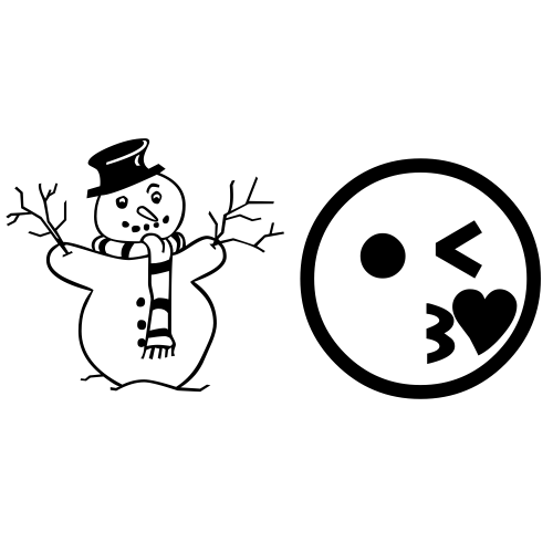 ☃😘 Emoji Domain black and white Symbola rendering