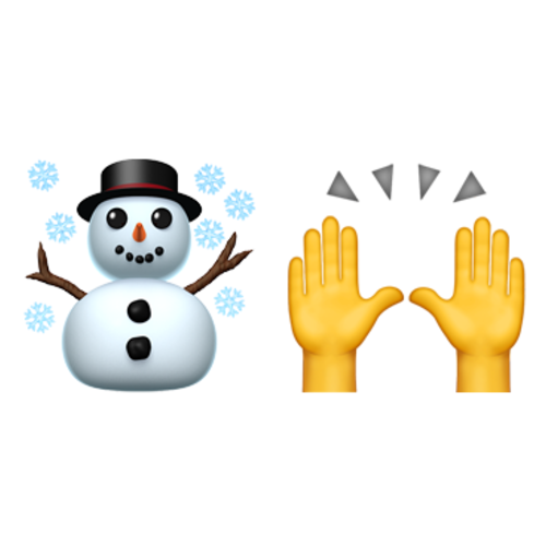 ☃🙌 Emoji Domain iOS rendering