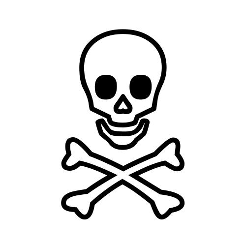 ☠ Emoji Domain black and white Symbola rendering
