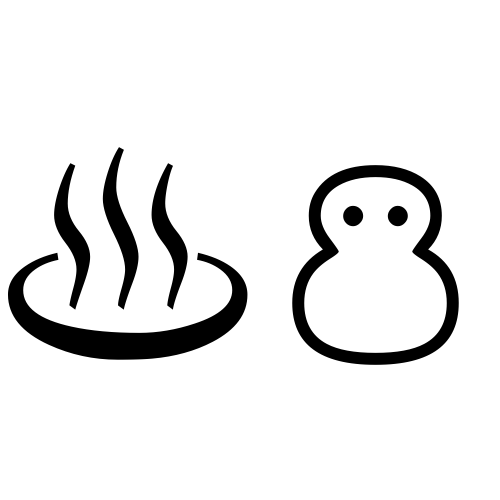 ♨⛄ Emoji Domain black and white Symbola rendering