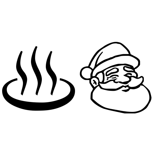 ♨🎅 Emoji Domain black and white Symbola rendering
