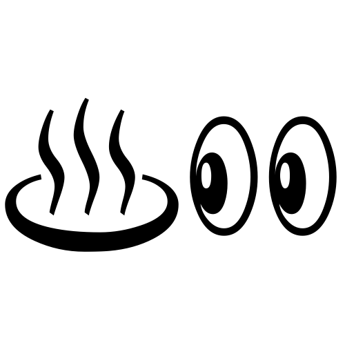 ♨👀 Emoji Domain black and white Symbola rendering