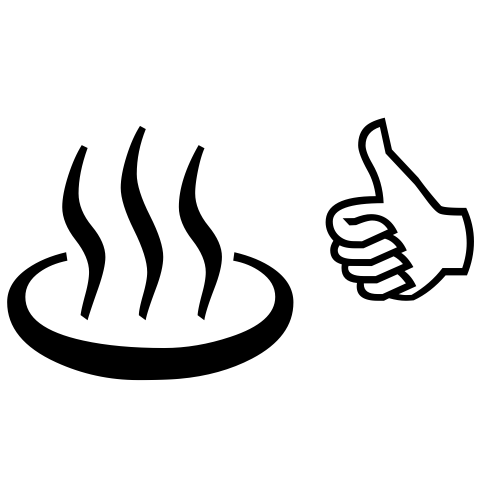 ♨👍 Emoji Domain black and white Symbola rendering