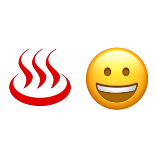 ♨😀 Emoji Domain iOS rendering