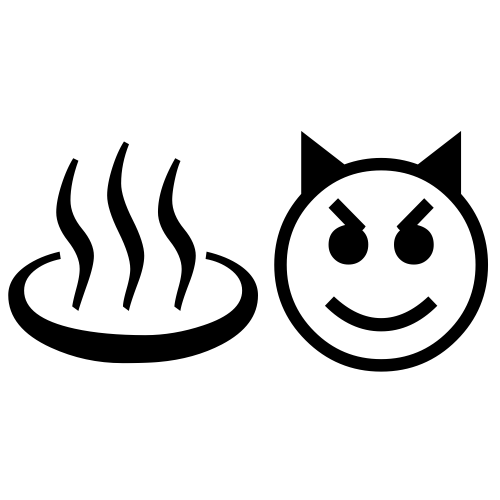 ♨😈 Emoji Domain black and white Symbola rendering