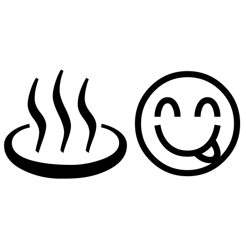 ♨😋 Emoji Domain black and white Symbola rendering