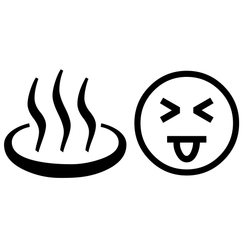 ♨😝 Emoji Domain black and white Symbola rendering