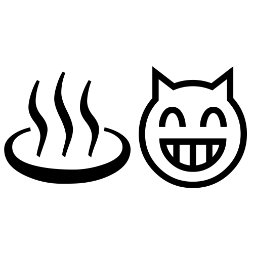 ♨😸 Emoji Domain black and white Symbola rendering