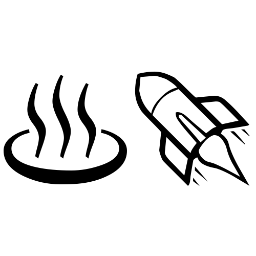 ♨🚀 Emoji Domain black and white Symbola rendering