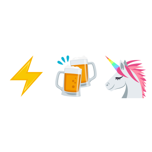 ⚡🍻🦄 Emoji Domain EmojiOne rendering
