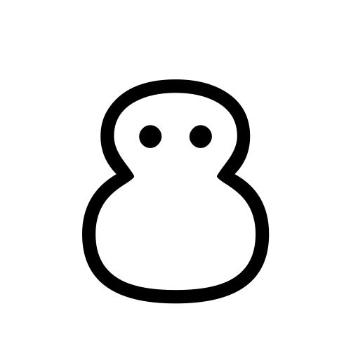 ⛄ Emoji Domain black and white Symbola rendering