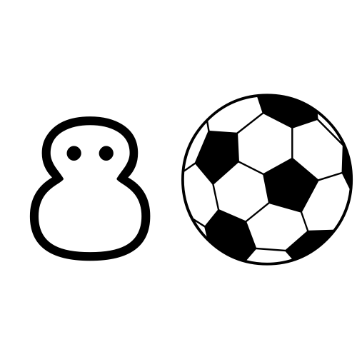 ⛄⚽ Emoji Domain black and white Symbola rendering