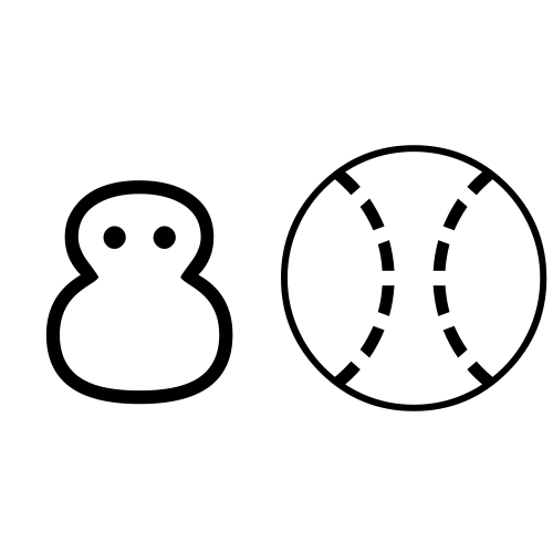 ⛄⚾ Emoji Domain black and white Symbola rendering