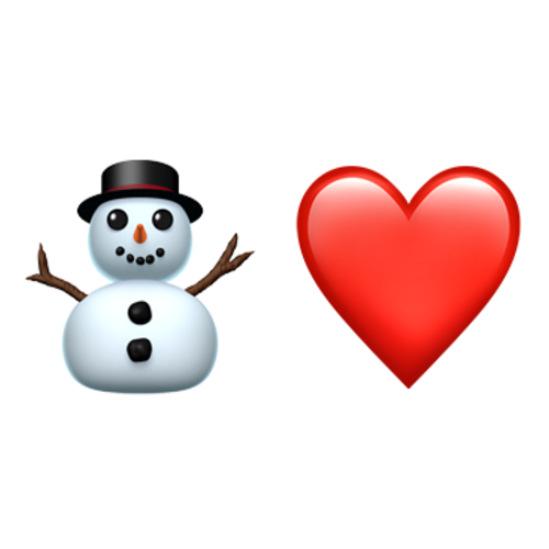 ⛄❤ Emoji Domain iOS rendering