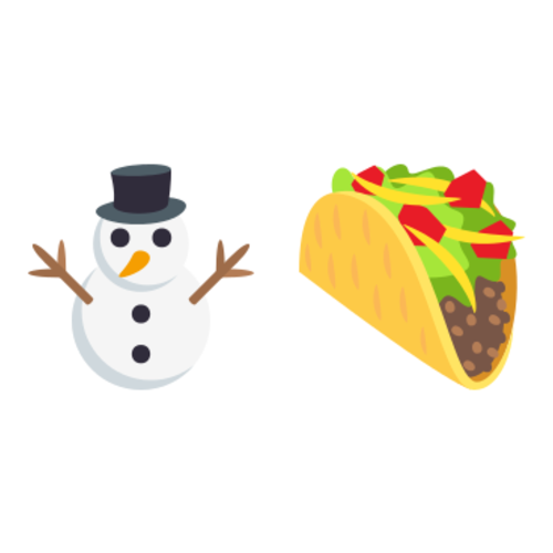 ⛄🌮 Emoji Domain EmojiOne rendering