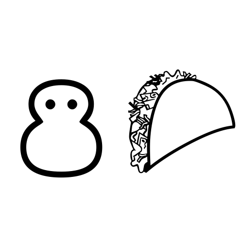 ⛄🌮 Emoji Domain black and white Symbola rendering