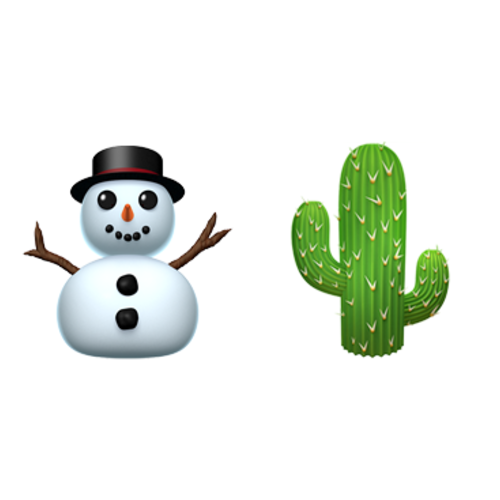 ⛄🌵 Emoji Domain iOS rendering