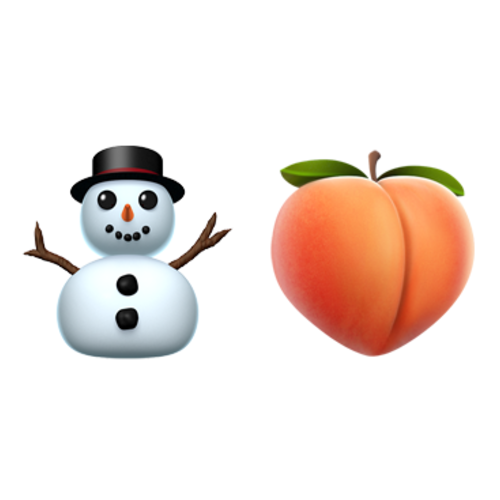 ⛄🍑 Emoji Domain iOS rendering