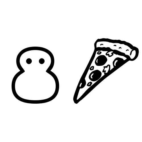 ⛄🍕 Emoji Domain black and white Symbola rendering