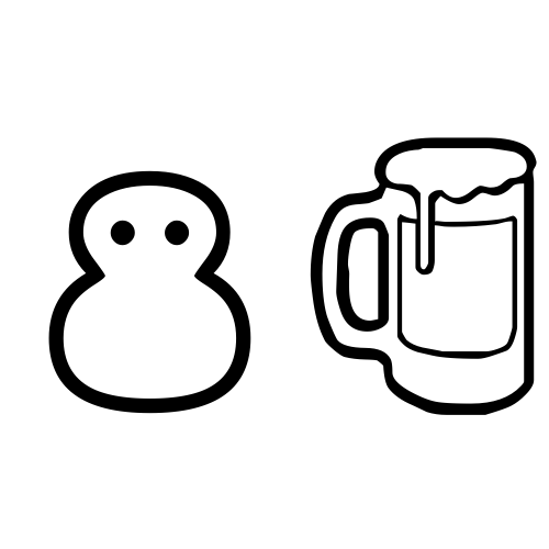 ⛄🍺 Emoji Domain black and white Symbola rendering
