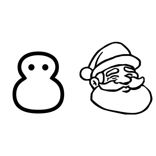 ⛄🎅 Emoji Domain black and white Symbola rendering