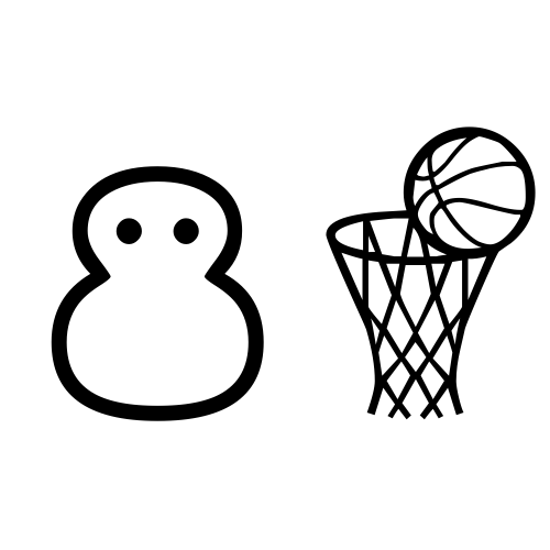 ⛄🏀 Emoji Domain black and white Symbola rendering