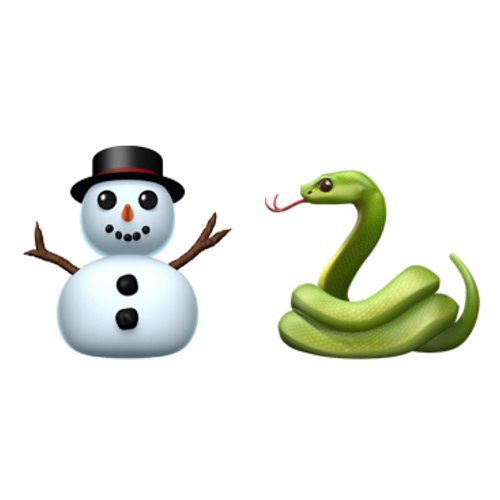 ⛄🐍 Emoji Domain iOS rendering