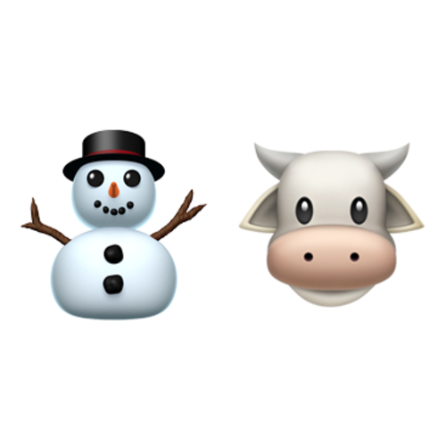 ⛄🐮 Emoji Domain iOS rendering