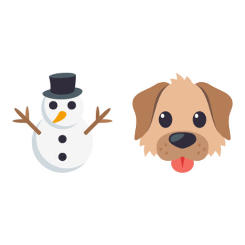 ⛄🐶 Emoji Domain EmojiOne rendering
