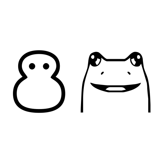 ⛄🐸 Emoji Domain black and white Symbola rendering
