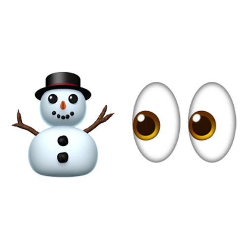 ⛄👀 Emoji Domain iOS rendering