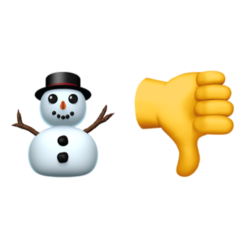 ⛄👎 Emoji Domain iOS rendering