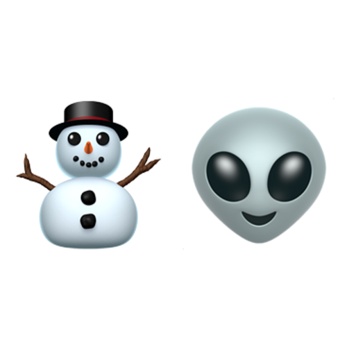 ⛄👽 Emoji Domain iOS rendering