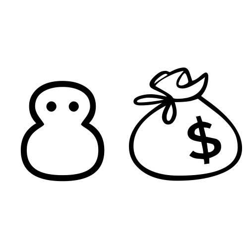 ⛄💰 Emoji Domain black and white Symbola rendering