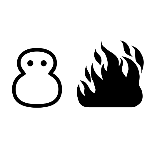 ⛄🔥 Emoji Domain black and white Symbola rendering