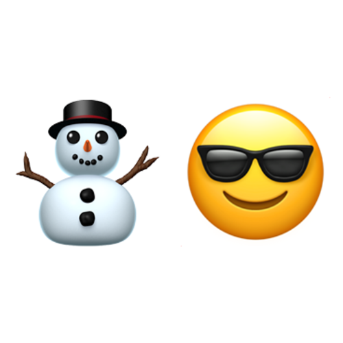 ⛄😎 Emoji Domain iOS rendering