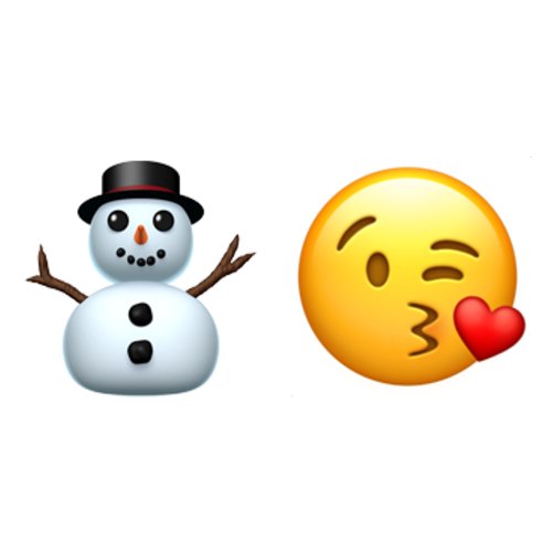 ⛄😘 Emoji Domain iOS rendering