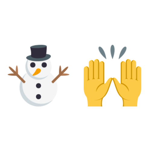 ⛄🙌 Emoji Domain EmojiOne rendering