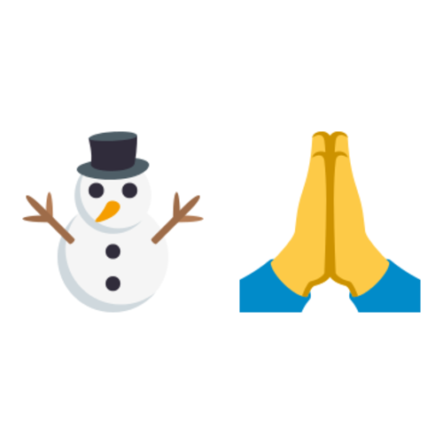 ⛄🙏 Emoji Domain EmojiOne rendering