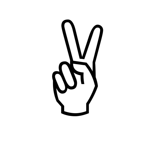 ✌ Emoji Domain black and white Symbola rendering