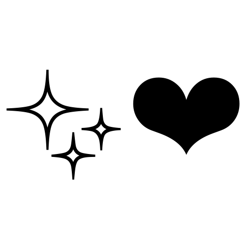 ✨❤ Emoji Domain black and white Symbola rendering