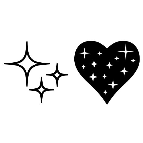 ✨💖 Emoji Domain black and white Symbola rendering