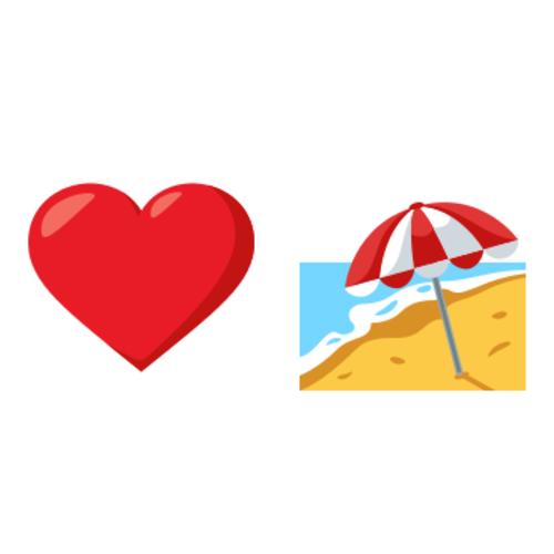 ❤🏖 Emoji Domain EmojiOne rendering